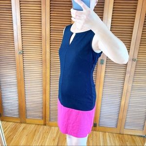 Banana republic, size petite 4, (4P), Navy w/ rose red.